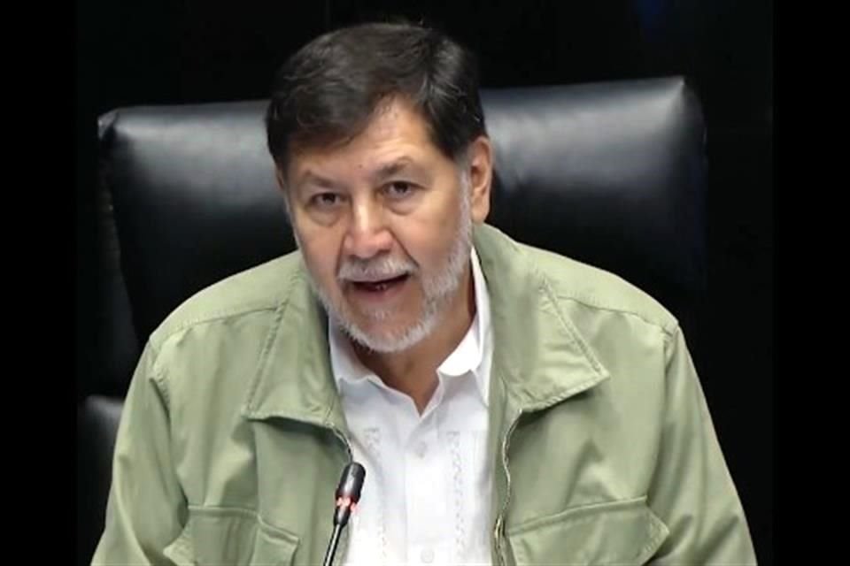 Fernández Noroña en la sesión de este miércoles en la Cámara alta.