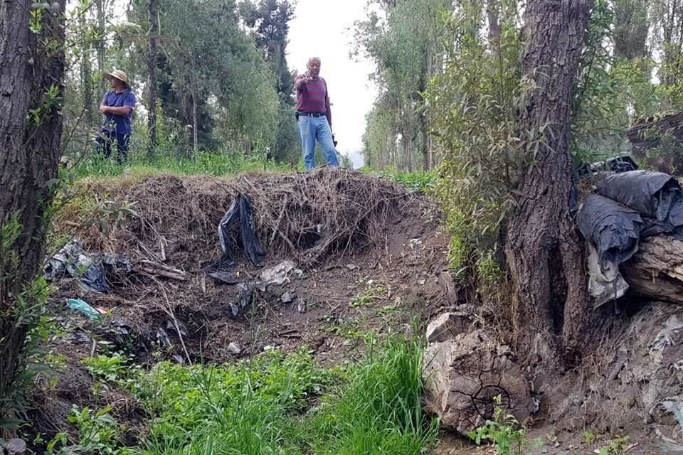 Todavía a principios del año pasado en la zona corría un canal del chinampero Juan Galicia. 