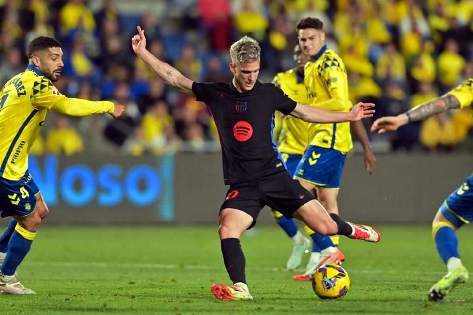 Dani Olmo marcó el primer tanto para los culés en Gran Canaria.