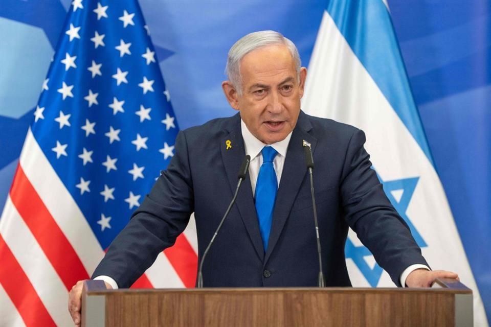 El Primer Ministro Benjamin Netanyahu durante una conferencia de prensa el 16 de febrero del 2025.