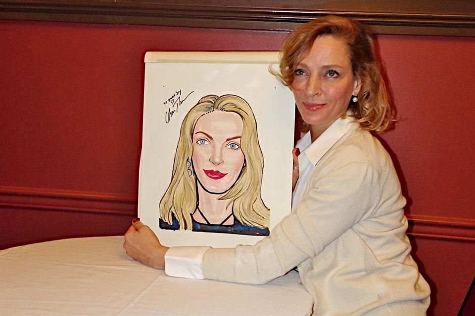 Uma Thurman también forma parte de las caras famosas honradas en el restaurante.