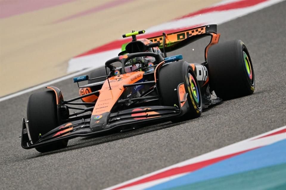 El subcampeón Lando Norris completó 52 vueltas y registró el mejor tiempo en la tanda vespertina del primer día de pretemporada en Bahréin.