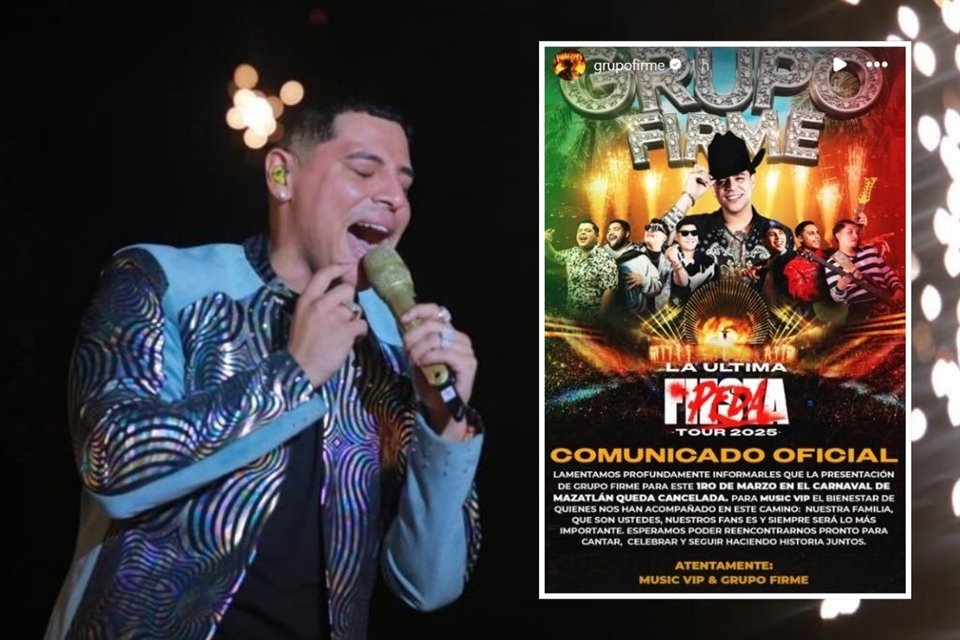 Grupo Firme canceló su presentación en el Carnaval de Mazatlán, programado para el 1 de marzo, tras recibir narcoamenazas en Tijuana.