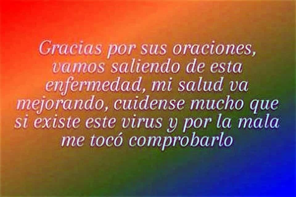 En un mensaje de redes atribuido a Paty Navidad, la actriz supuestamente reconoce que la Covid-19 sí existe, tras haber sido contagiada.