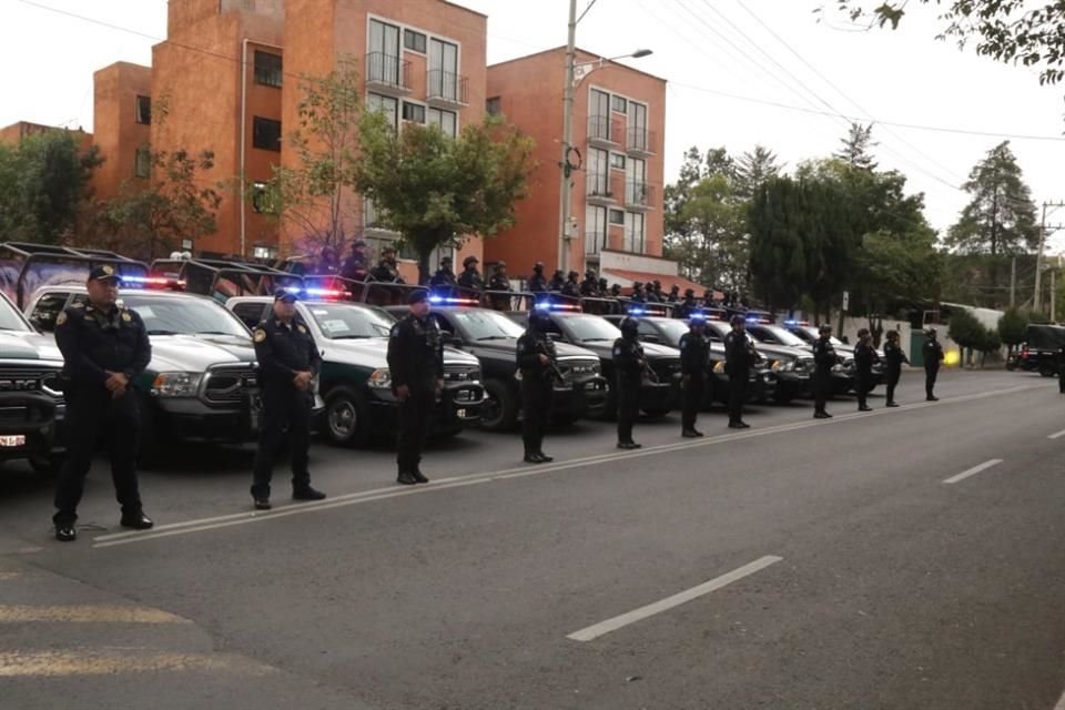 Policías y patrullas fueron desplegados en cuatro puntos desde las 18:00 horas.