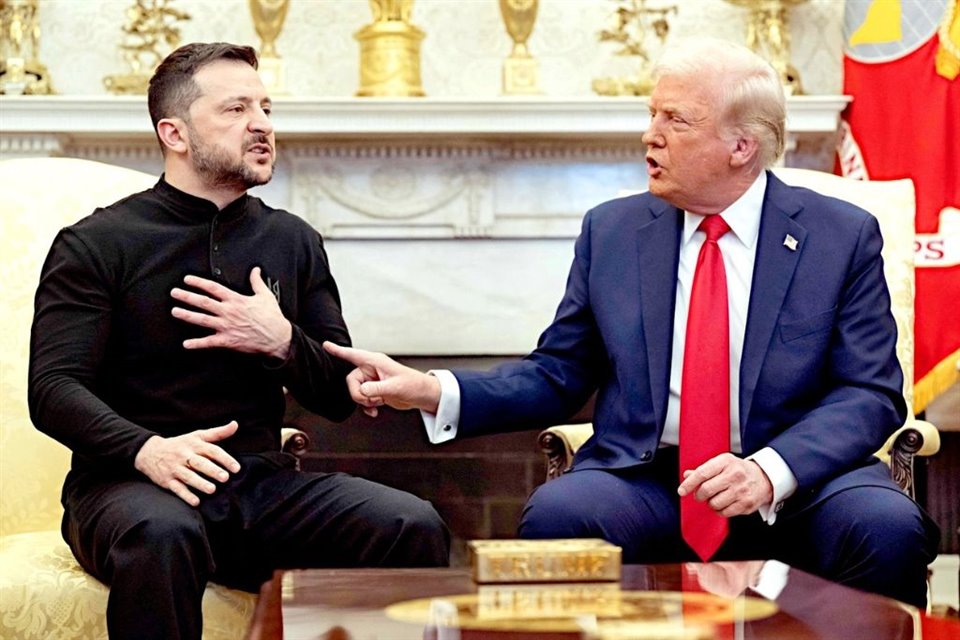 Relación de EU con Ucrania estalló ayer, cuando Trump reprendió a Zelensky en Oficina Oval en una visita destinada a coordinar plan de paz.