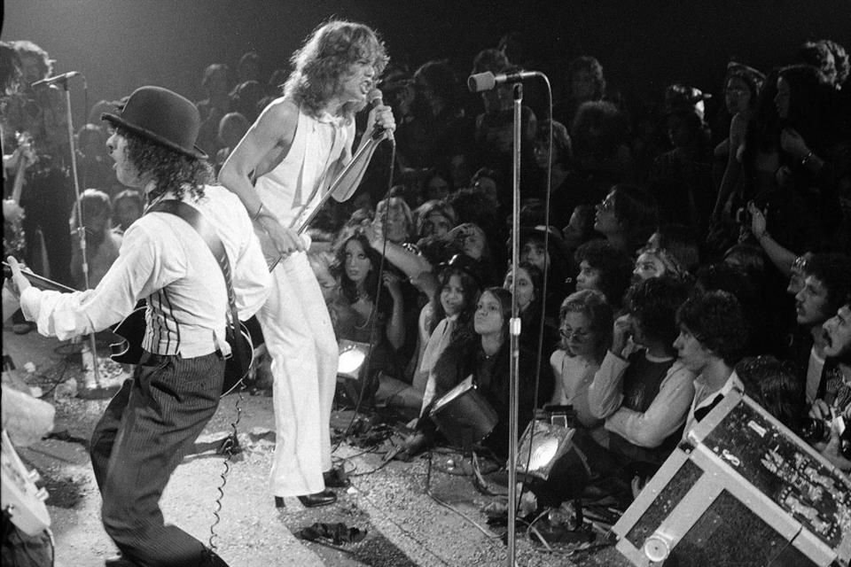 El grupo de rock The New York Dolls en los 70.