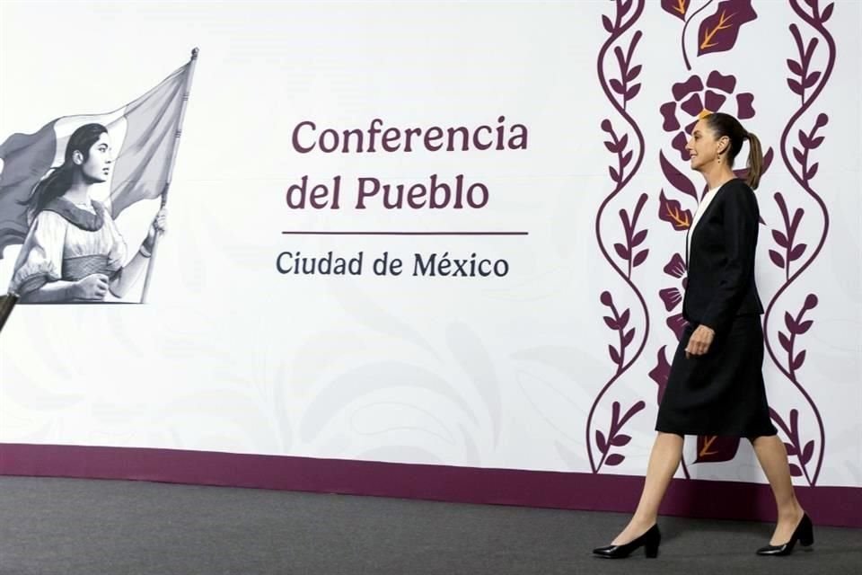 La Presidenta Sheinbaum en la mañanera de este miércoles 5 de marzo.