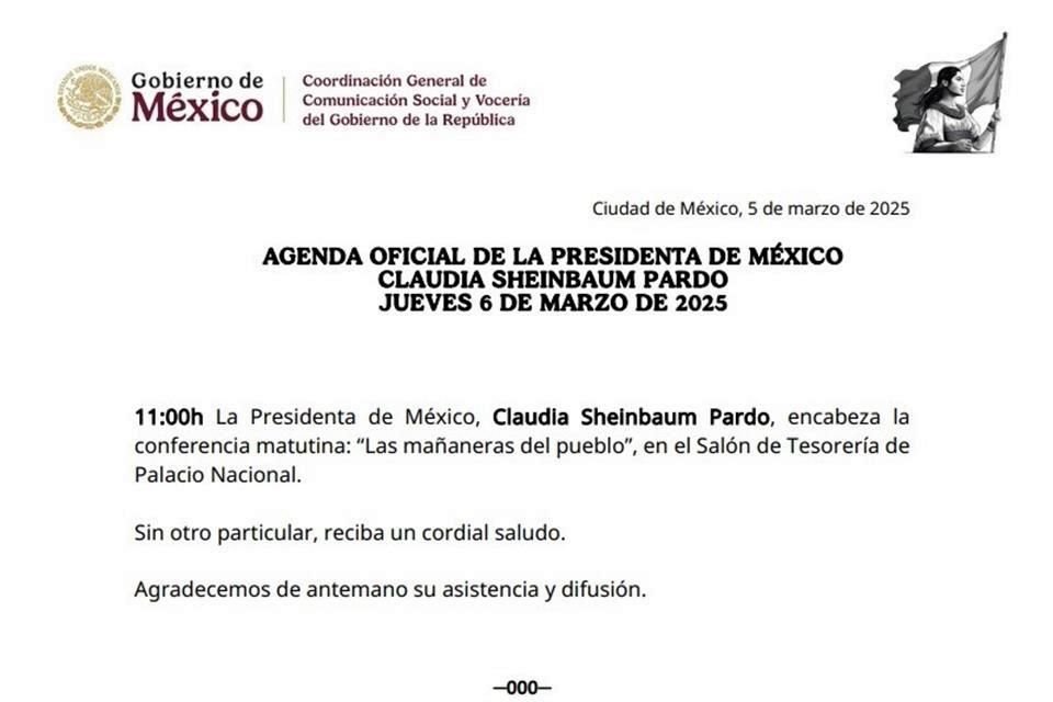 Invitación emitida por la Coordinación de Comunicación Social.