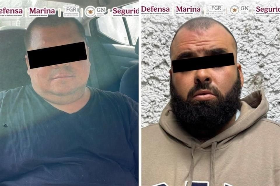 Las detenciones del 'Gordo Jr.' (der.) y 'El Sobrino' (izq.)se realizaron en Cuernavaca, Morelos, y en Poanas, Durango.