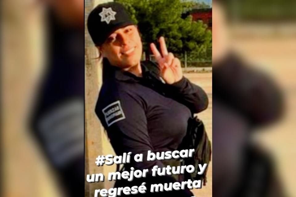 Mujeres policías de Culiacán protestaron en el Ayuntamiento para exigir justicia por el asesinato de su compañera Petra Emilia Corrales Jiménez, cuyo cuerpo fue encontrado sin vida el pasado domingo.