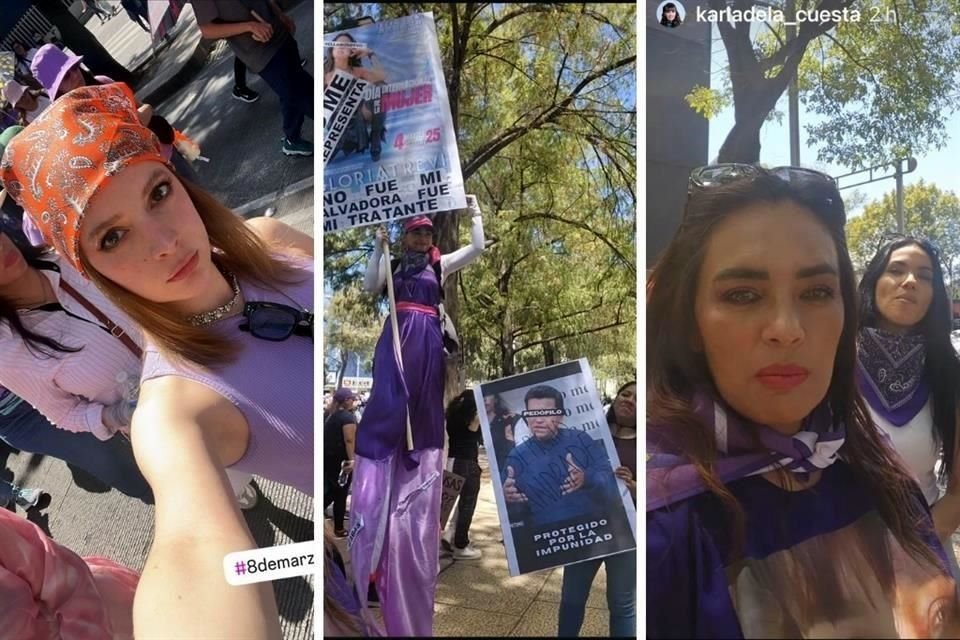 Varias mujeres famosas y activistas que han denunciado legalmente o públicamente haber sido víctimas de diferentes situaciones de abuso se pronunciaron en este 8M.