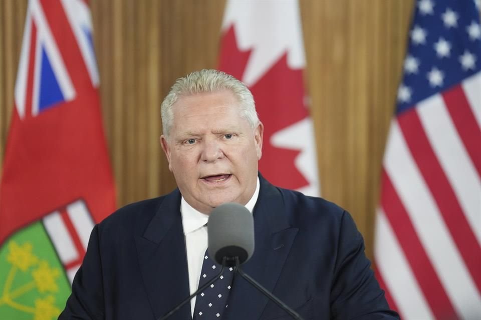 El Primer Ministro de Ontario, Doug Ford, durante una conferencia de prensa en Toronto, el 4 de marzo.