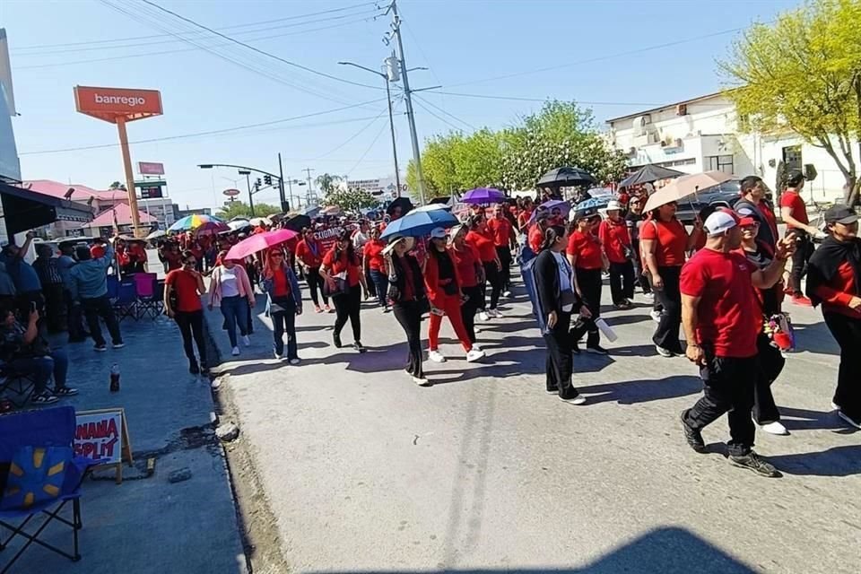 La marcha de los profesores fue pacífica.