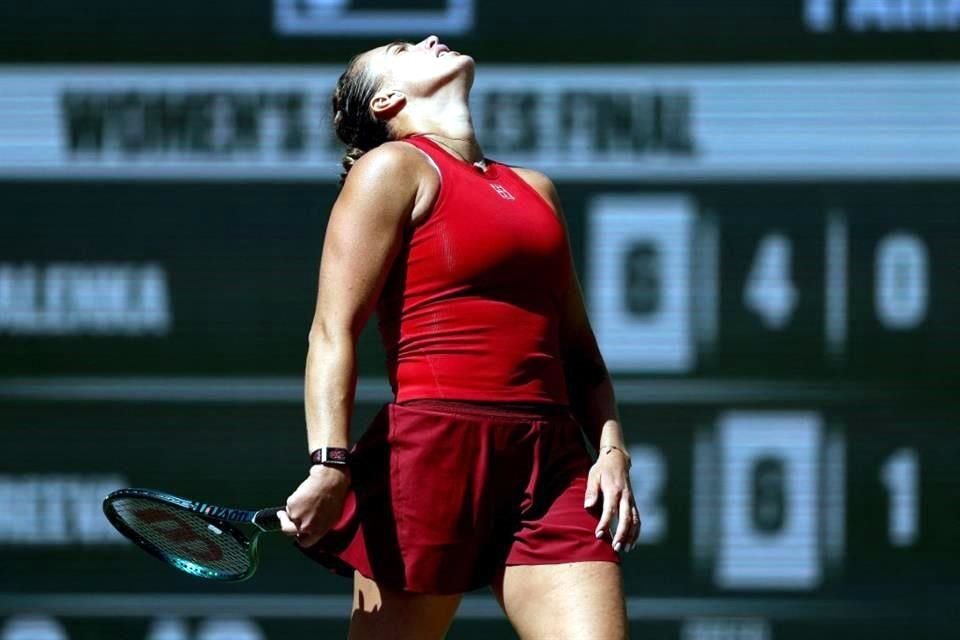 La desesperación Aryna Sabalenka ante la reacción de Mirra Andreeva.