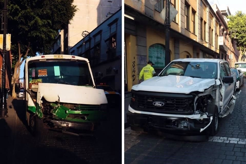 El percance ocurrió frente a la sede del Congreso capitalino.