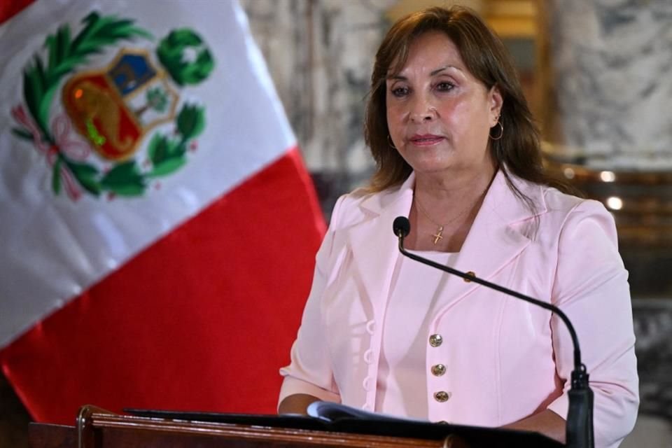 La Presidenta de Perú, Dina Boluarte, durante un evento en Lima el 29 de enero del 2025.