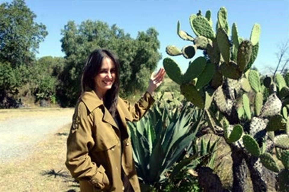 La investigadora de la ENAH Lilian García-Alonso Alba lidera el estudio del patrimonio biocultural de Cuicuilco.