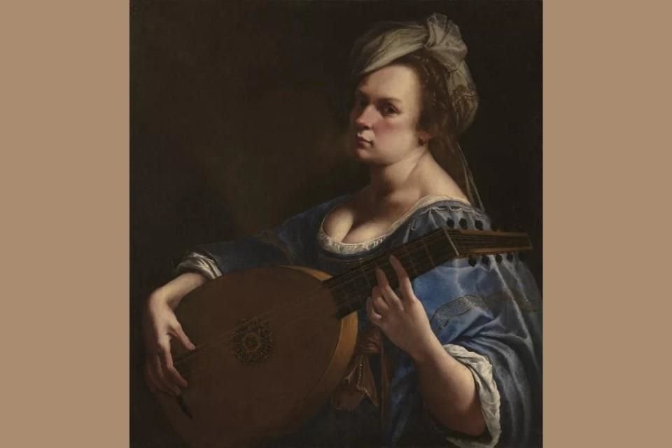 La pintora italiana Artemisia Gentileschi en un autorretrato de 1614. Una retrospectiva en el Museo Jacquemart-André de París revalora su obra. 