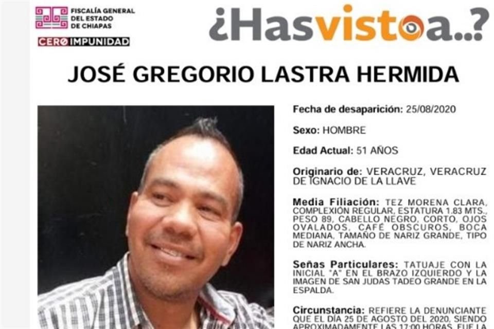 En 2020 José Gregorio fue reportado como desaparecido.