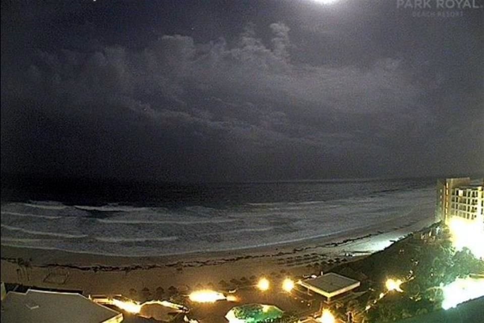 Perspectiva de la costa de Cancún.