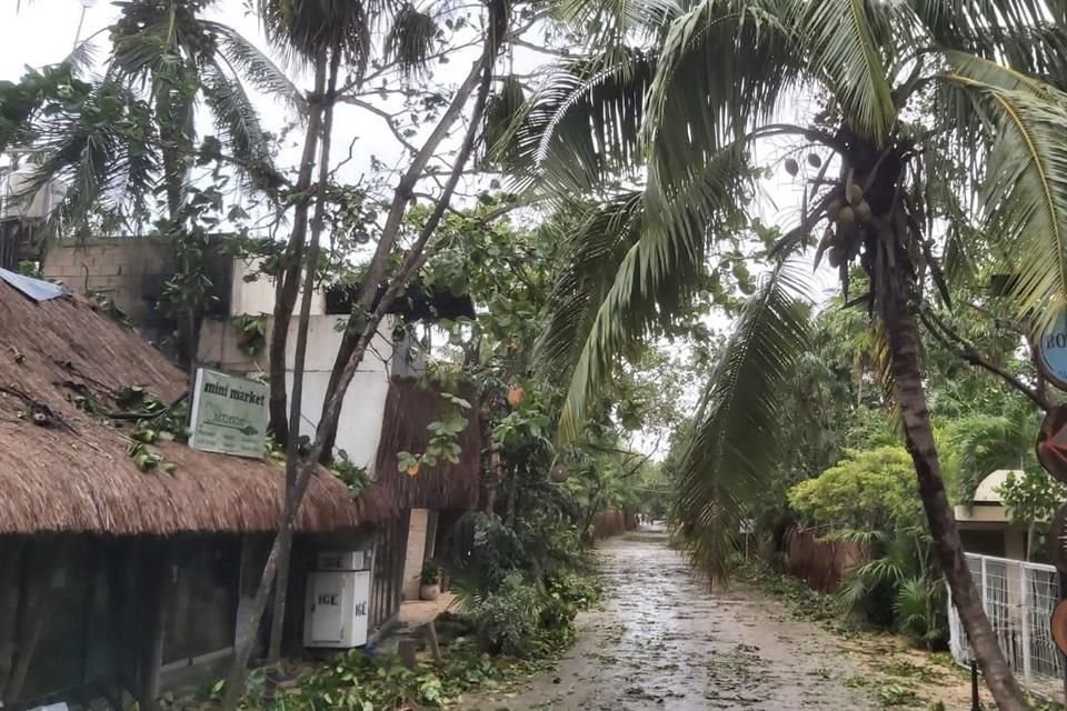 Tulum tras el paso de 'Grace'.