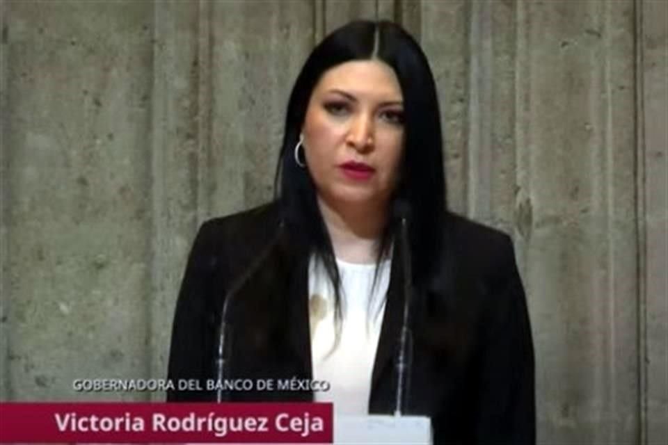 Victoria Rodríguez, Gobernadora del Banco de México.
