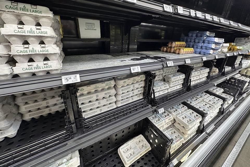 La docena de huevos en Estados Unidos alcanzó los 6.227 dólares.