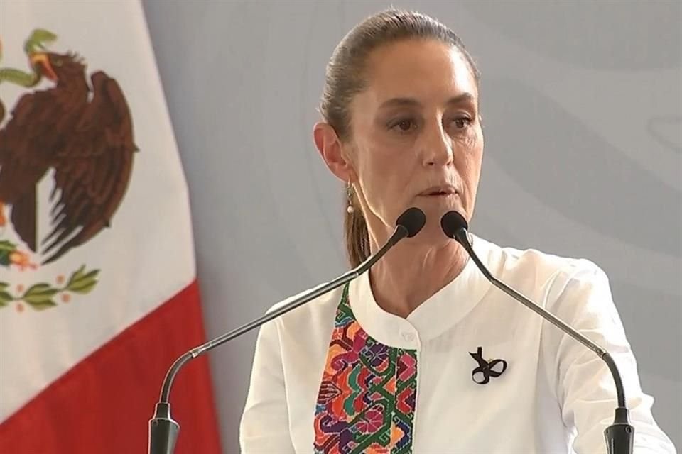 Claudia Sheinbaum, Presidenta de la República, durante la ceremonia del 106 aniversario luctuoso de Emiliano Zapata, en Ayala, Morelos.