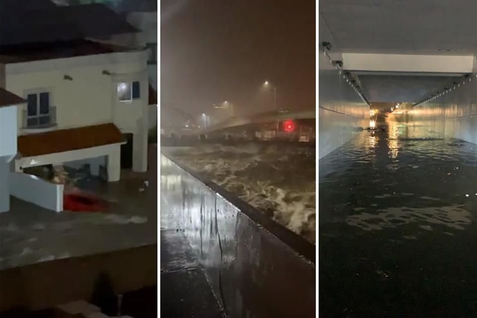 Tormenta que azotó a Chihuahua capital esta noche causó inundaciones viales, dejó autos varados y provocó que Río Chuvíscar quedara al tope.