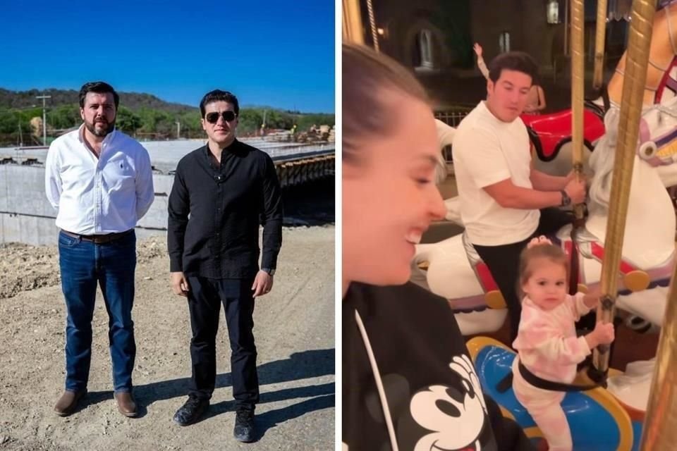 Mientras el Gobernador Samuel García vacaciona en Disneylandia con su familia, el Estado difundió hoy su visita a la construcción de la Carretera Interserrana.