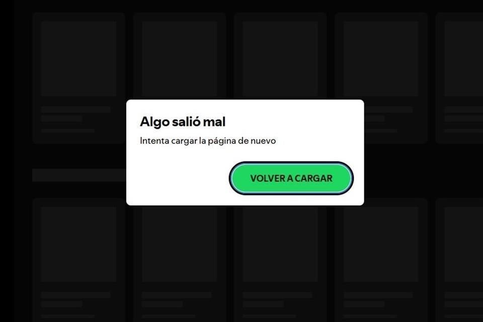 La plataforma Spotify presenta esta mañana fallas a nivel mundial.