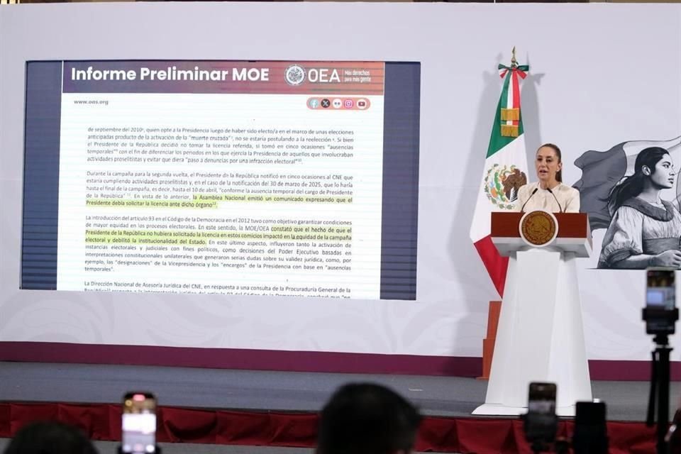 La Presidenta citó el informe que la OEA realizó sobre la elección en Ecuador.