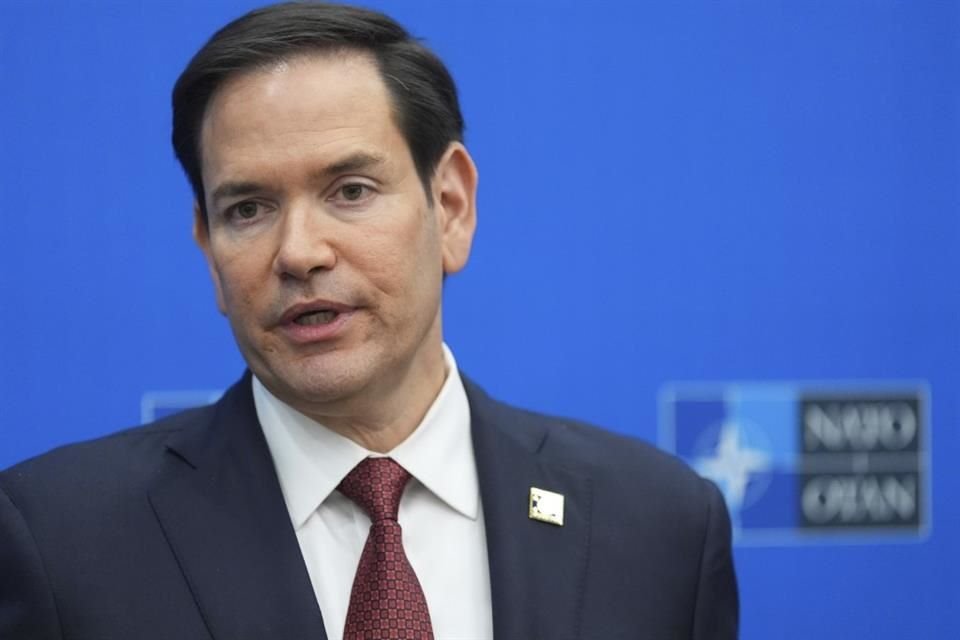 El Secretario de Estado de Estados Unidos Marco Rubio en la sede de la OTAN en Bruselas el 4 de abril del 2025.