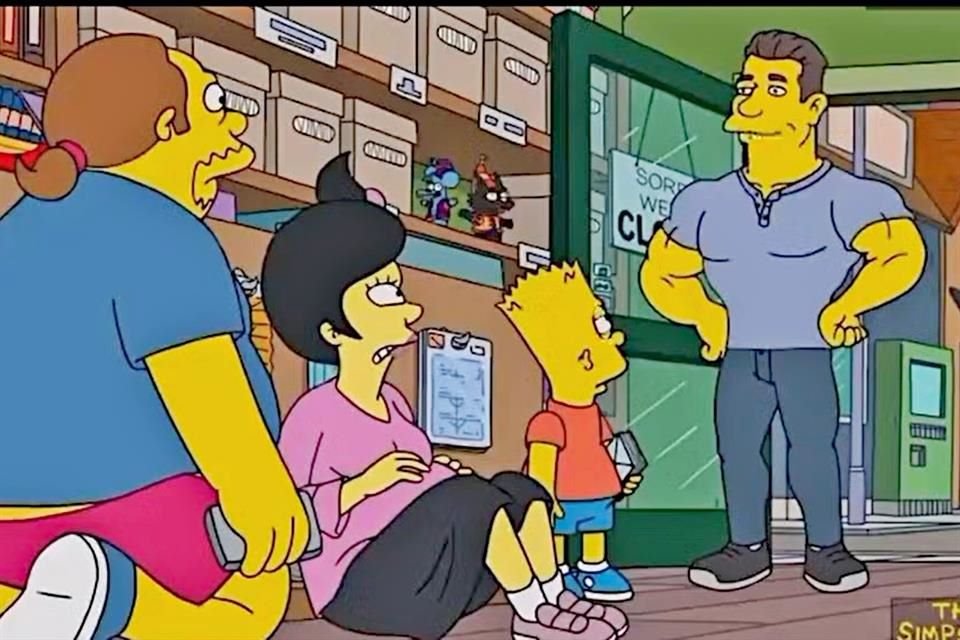 El actor tuvo una participación en 'Los Simpson'.