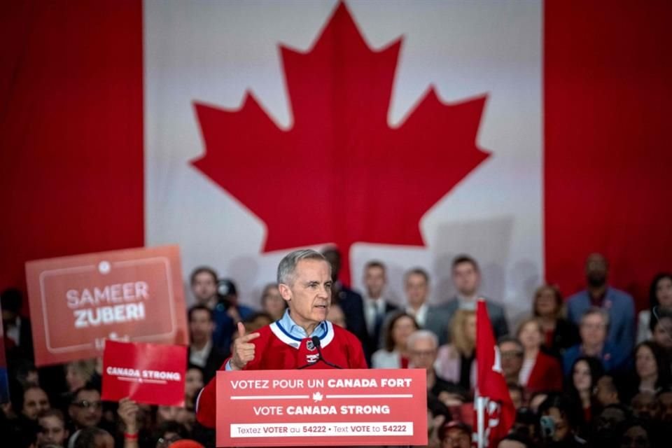 El Primer Ministro canadiense, Mark Carney, durante un evento de campaña en Quebec, el 28 de abril del 2025.