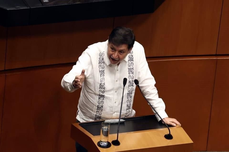 Gerardo Fernández Noroña, presidente de la Mesa Directiva del Senado, condenó la agresión al legislador morenista Raúl Morón durante un evento para promocionar la elección judicial.