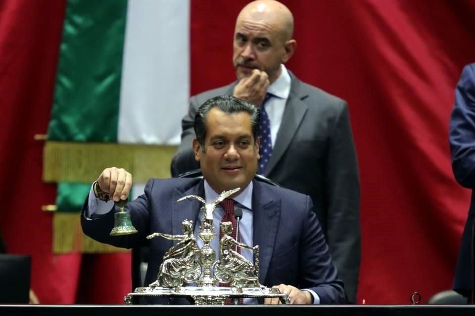 El presidente de la Cámara de Diputados, Sergio Gutiérrez Luna, durante la sesión en la Cámara de Diputados.