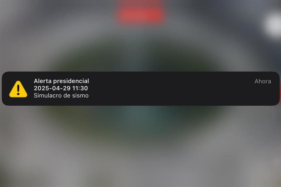 Mensaje recibido en algunos teléfonos celulares.