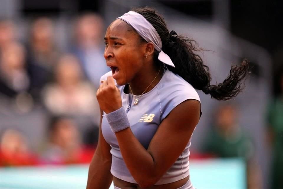 Coco Gauff intentó reaccionar en el segundo set pero se quedó con las ganas de llevarse el título en Madrid.