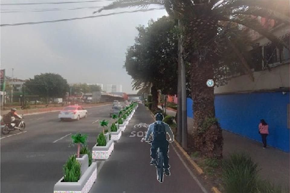 Este sábado 3 de mayo, Brugada compartió imágenes del proyecto, que contempla un carril confinado a los costados de Calzada de Tlalpan. 