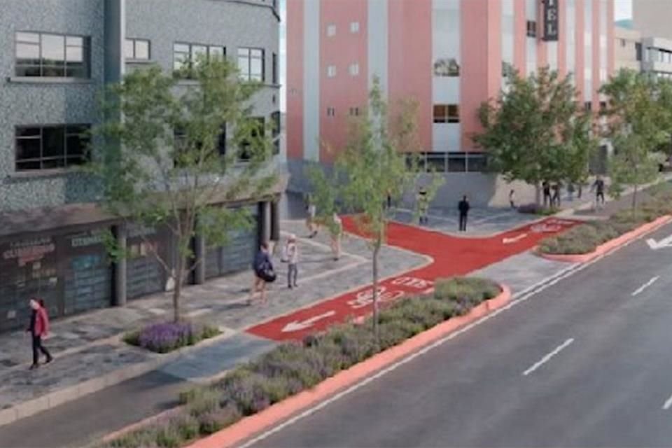 Al centro de la vialidad se ubicaría la calzada flotante exclusivamente para peatones. 