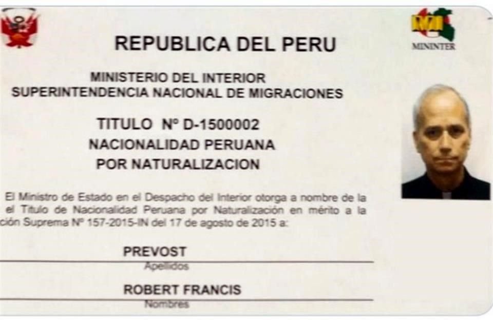 Para asumir la Diócesis de Chiclayo requirió la nacionalidad peruana.