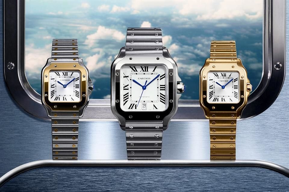 Cartier lanza versiones mini del icónico reloj Santos, el primer modelo de pulsera, combinando elegancia, historia y modernidad.