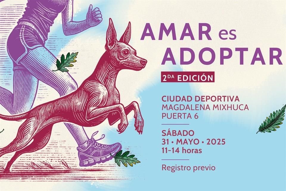 Para promover la adopción de mascotas, la Sedema anunció la carrera 'Amar es Adoptar', en la que se corredores participarán con un animal.