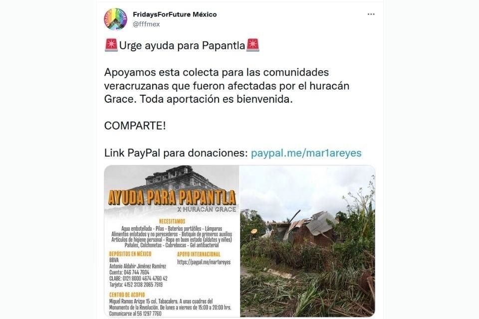 Conoce la ubicación de los centros de acopio en la Ciudad de México para ayudar a los damnificados por el huracán 'Grace'.