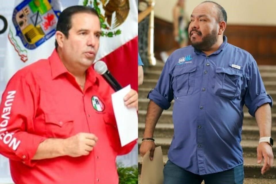 José Luis Garza Ochoa, líder del PRI, y Policarpo Flores, su homólogo del PAN.