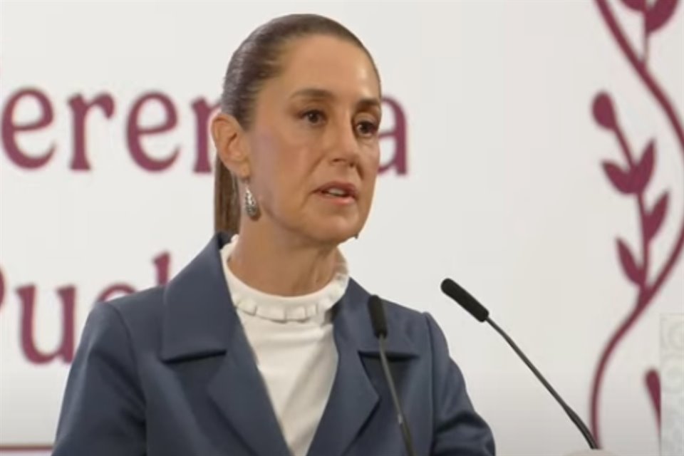 La Presidenta Sheinbaum en conferencia de prensa.