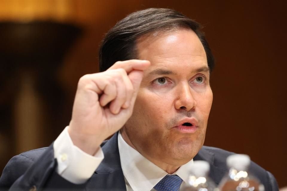 El Secretario de Estado, Marco Rubio, durante una comparecencia en el senado el 20 de mayo del 2025.