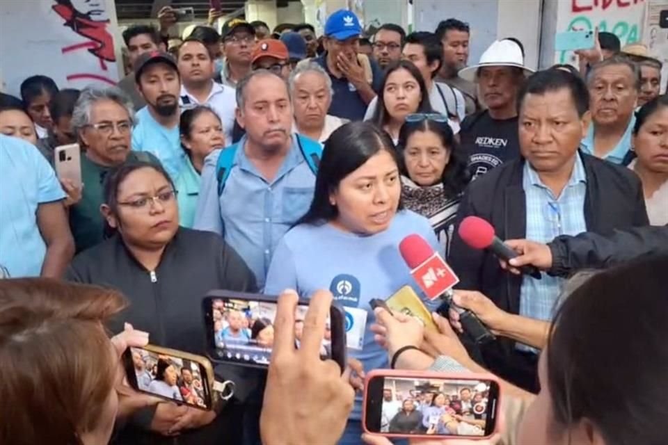 Yenny Pérez, lideresa de la sección 22 de la CNTE, de Oaxaca (imagen de archivo), insistió en que la principal demanda es la abrogación de la Ley del ISSSTE.